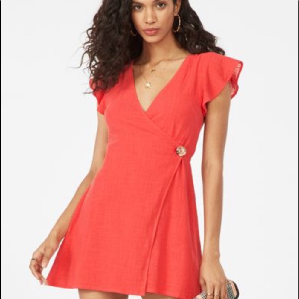 Linen wrap dress